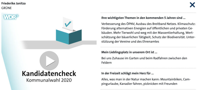 zur Kandidatenchceckseite vom WDR... Link zur Kandidatenchceckseite vom WDR...