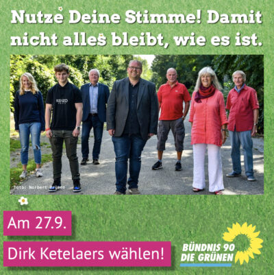 Werbeanzeige Grüne unterstützen Dirk Ketelaers!