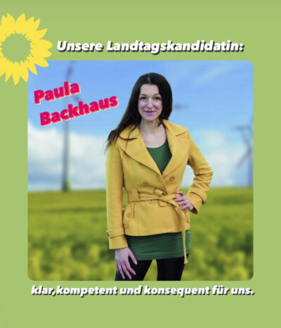 Werbeplakat für Paula Backhaus