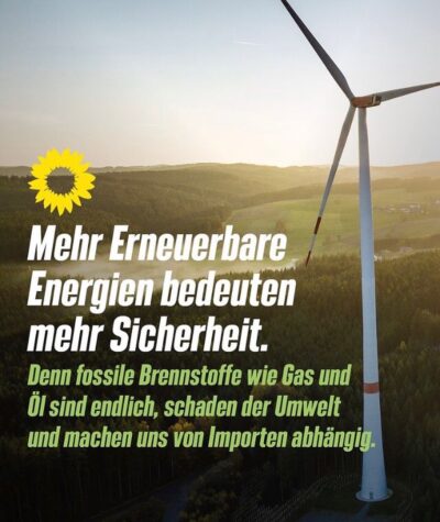 Werbeplakat für Erneuerbare Energien