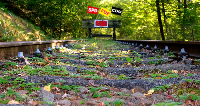 Ende der Ausbaustrecke Ende der Bahnstrecke